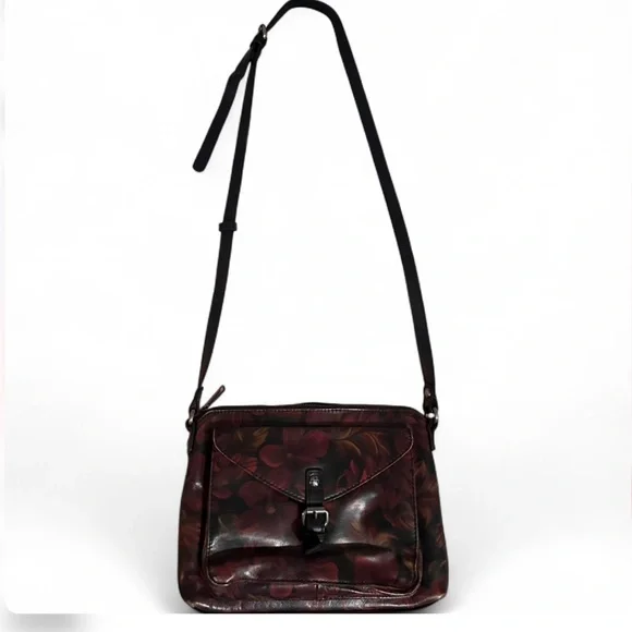 Patricia Nash Kirby East West Floral Leather Crossbody Bag - Picture 3 of 10